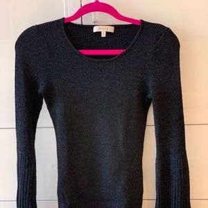 Milly metallic knit sweater